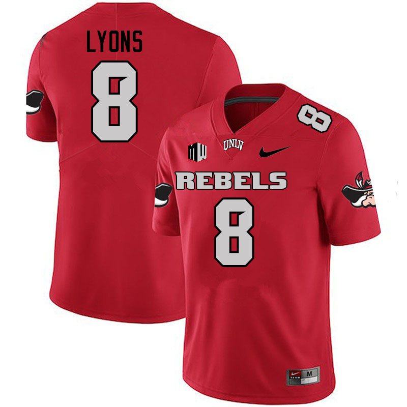 #8 Taeshaun Lyons UNLV Rebels College Football Jerseys-Retro Scarlet
